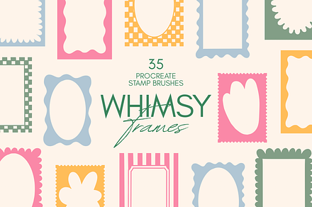 Whimsical Frames Procreate Stamps, a Brush Add-On by Veronika Gotovceva