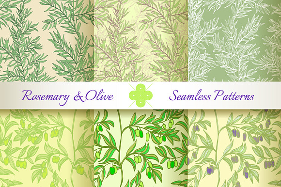 Rosemary Olive. Set Of 6 Patterns