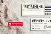 Retirement Boarding Pass Template, a Card Template by Snapybiz (Thumbnail 9 of 10)