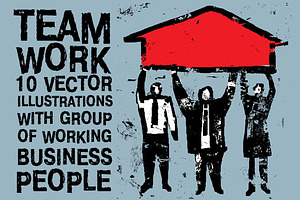 Team work of business people