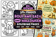 Bold Easy Comfy Halloween Coloring, a Seasonal Illustration by Craftsbeefy (Thumbnail 1 of 4)