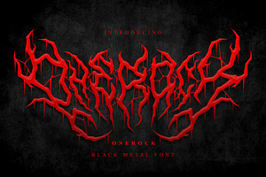 Onerock Black Metal Font Vol.6