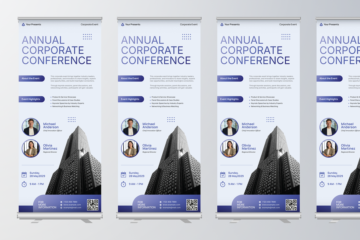 Corporate Event Roll Up Banner, a Print Template by Annora Studio (Photo 4 of 6)