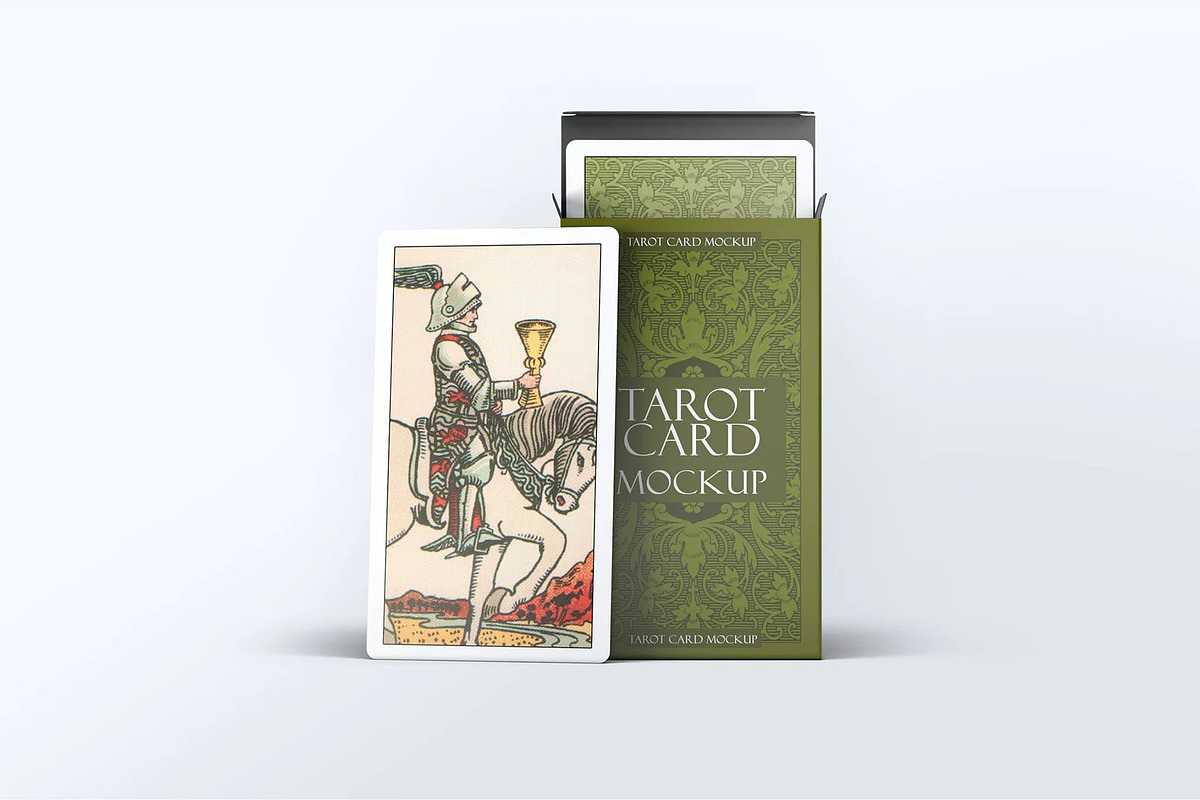 Tarot Card Mock-Up, an Advertising Mockup by DesignRushMarket (Photo 5 of 8)