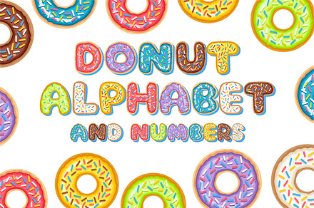Donut Alphabet Clipart