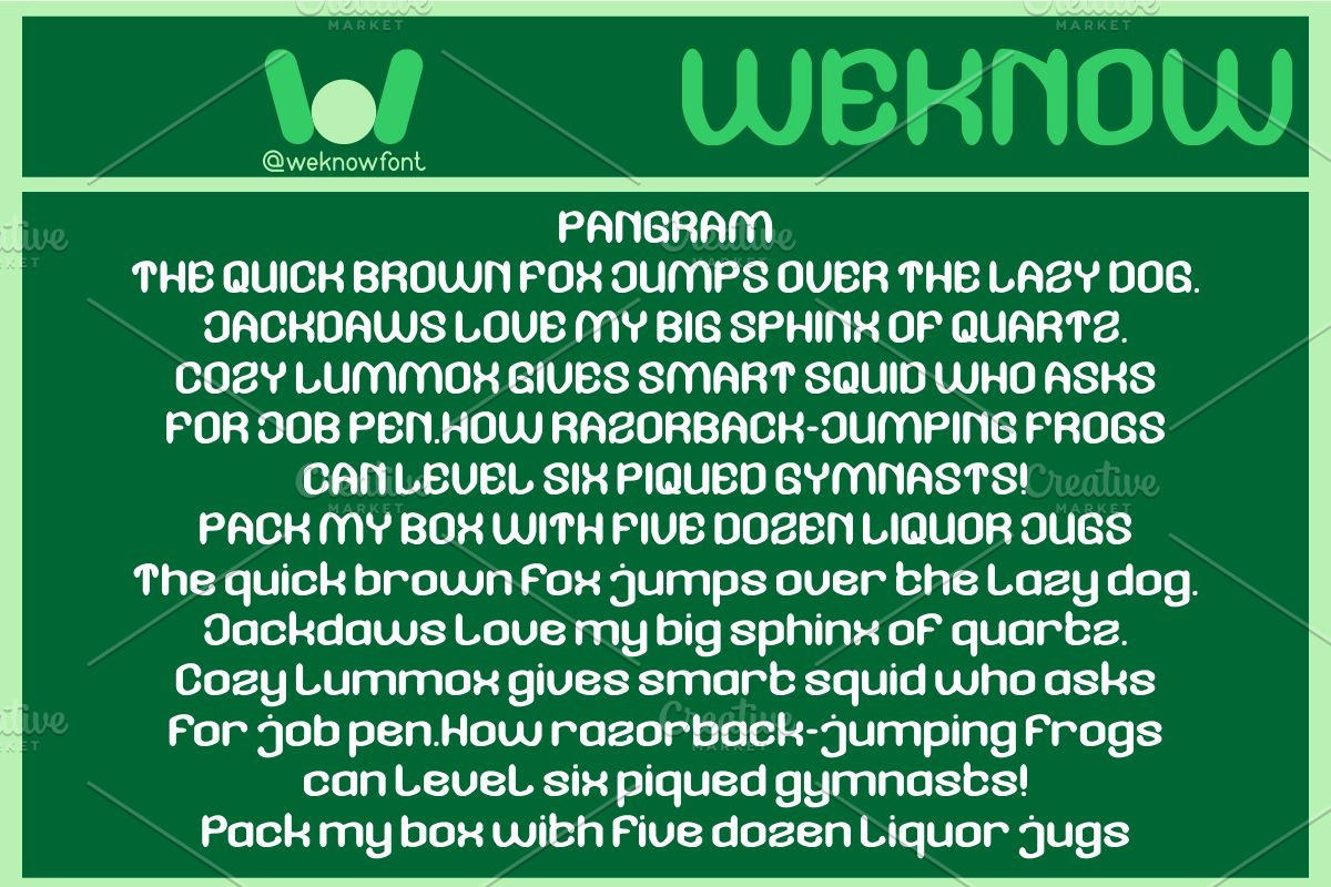 Green Bean font, a Font by weknow (Photo 6 of 8)