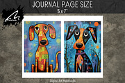 Whimsical Colorful Dog Papers, an Animal Illustration by Digital Art Mahdiseño (Thumbnail 5 of 9)