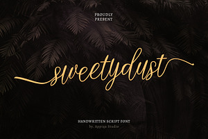 SweetyDust Handwritten Script Font