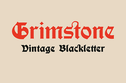 Grimstone Blackletter Vintage Font, a Blackletter Font by Tom Chalky