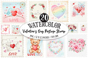 Valentine's Day Postage Stamp, an Illustration by Designking (Thumbnail 1 of 5)