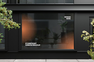 Sticker on Window Mockup, an Advertising Mockup by baim_std
