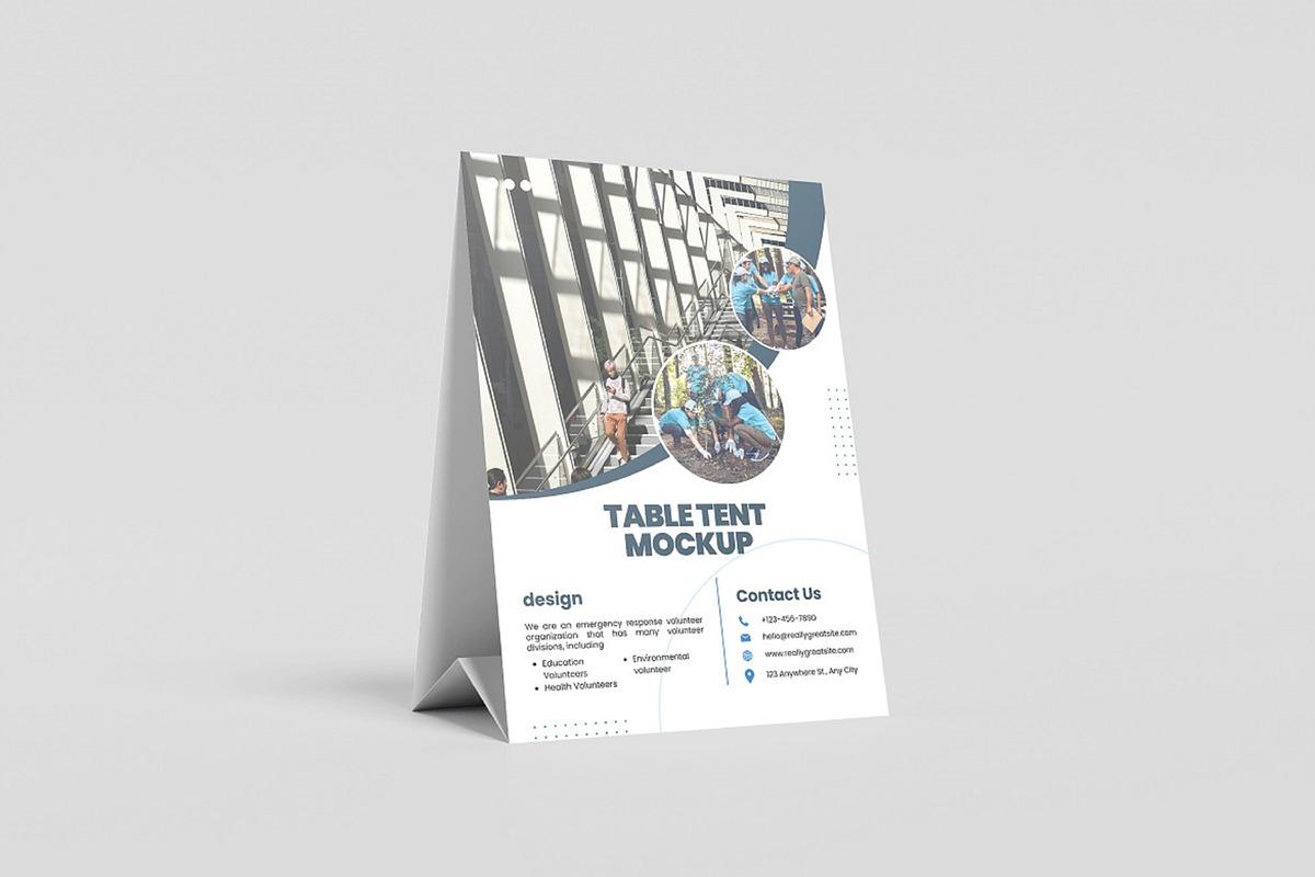 TABLE TENT MOCKUP, an Advertising Mockup by YurnalisPerix (Photo 2 of 5)