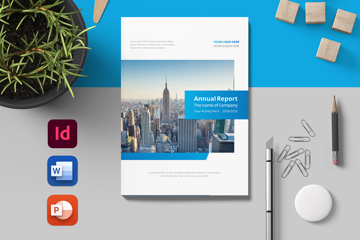 Annual Report Template Word & INDD, a Brochure Template by Taiffco (Photo 1 of 8)