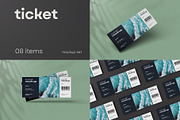 Ticket Mockup, a Product Mockup by dpi (Thumbnail 1 of 10)