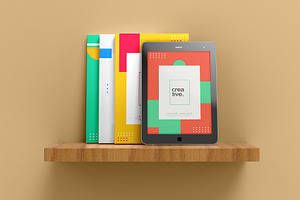 Tablet EBook EMagazine Set Mockup