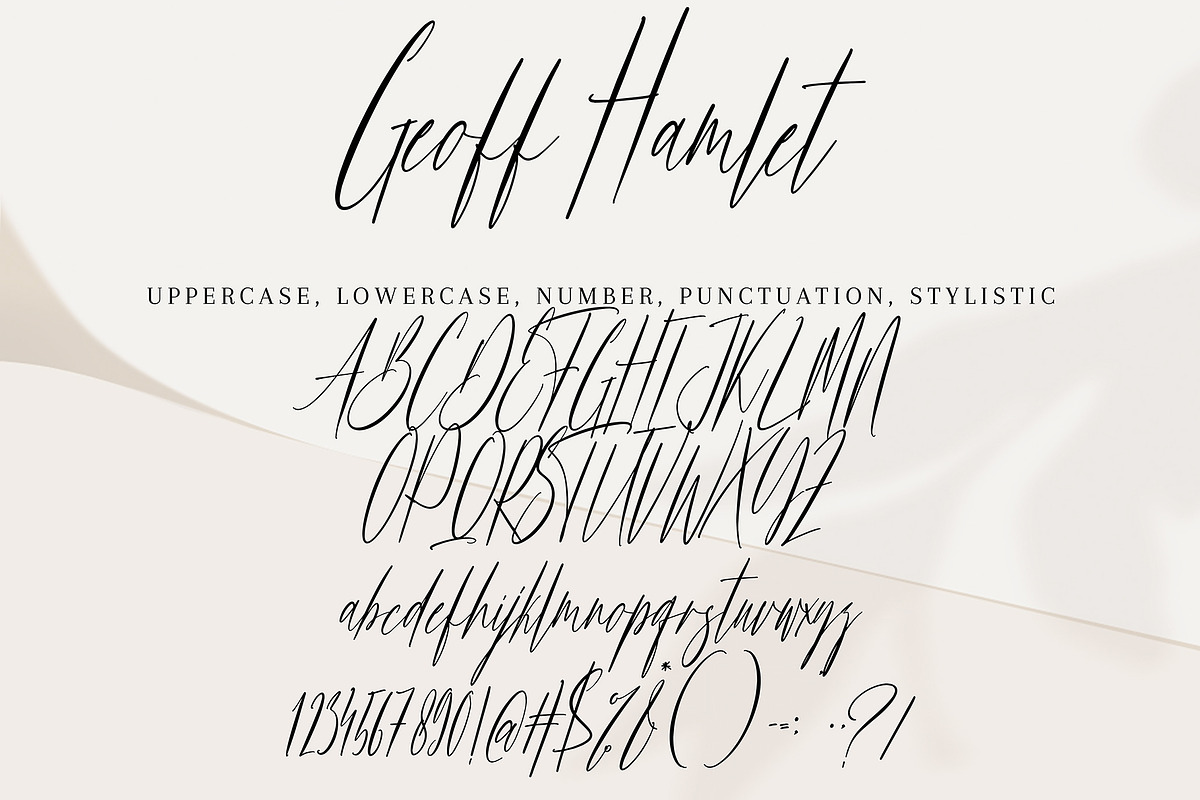 Geoff Hamlet, a Handwritten Font by HaKi Studio (Photo 4 of 5)
