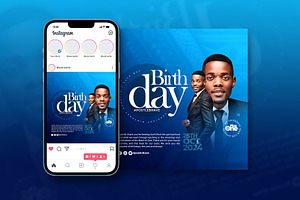 Birthday flyer template, a Social Media Template by church flyer templates