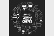 7 vector templates (jpg+eps) Coffee, a Pattern Graphic by Art Loft (Thumbnail 6 of 8)