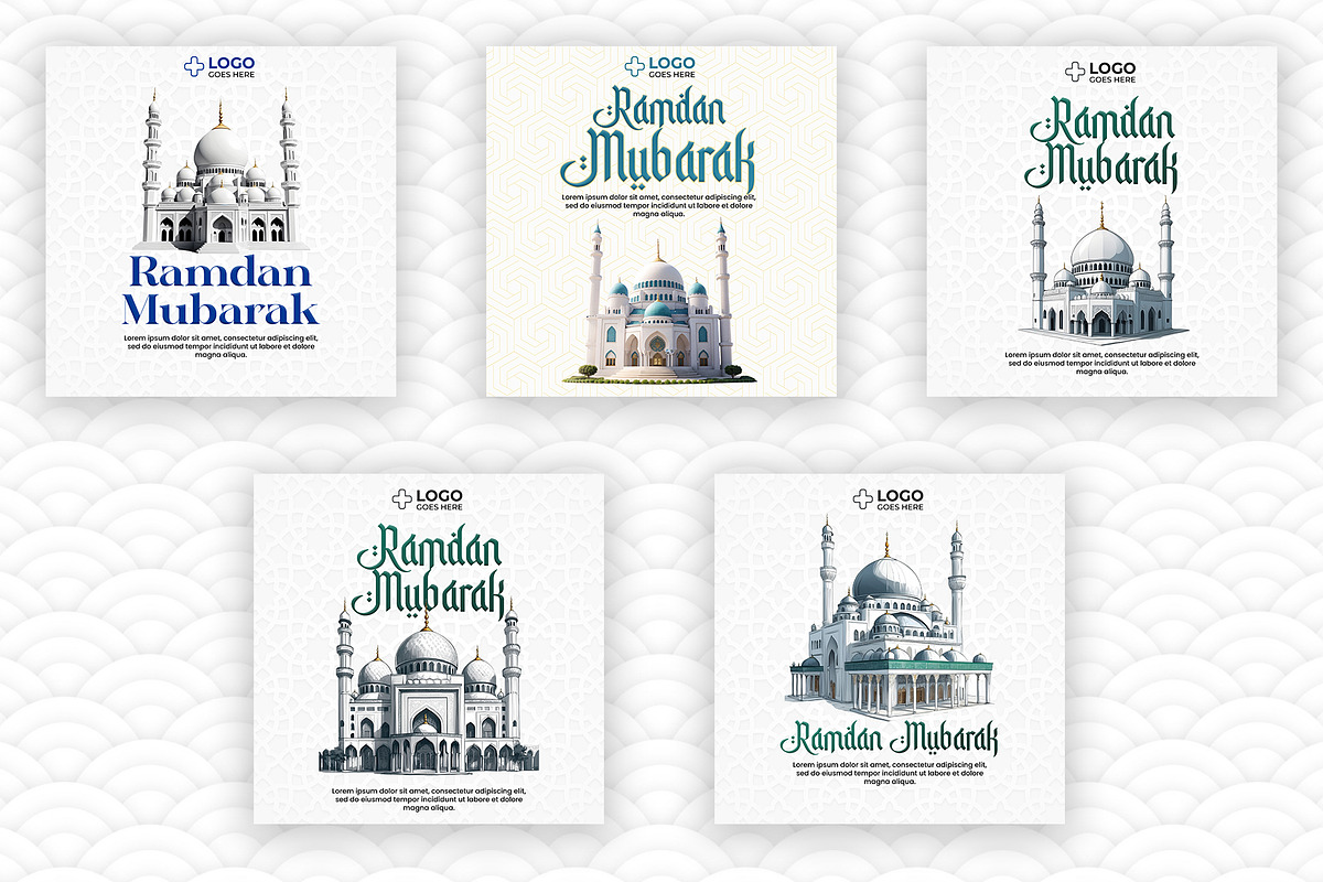 Ramadan Mubarak posts, a Social Media Template by AyyazMomin (Photo 2 of 7)