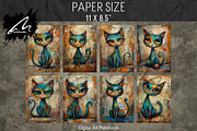 Cute Quirky Cat, Junk Journal Pages, an Animal Illustration by Digital Art Mahdiseño (Thumbnail 3 of 9)