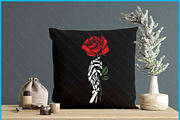 Skeleton Hand Holding A Red Rose, a Graphic by Creativeusart (Thumbnail 1 of 4)