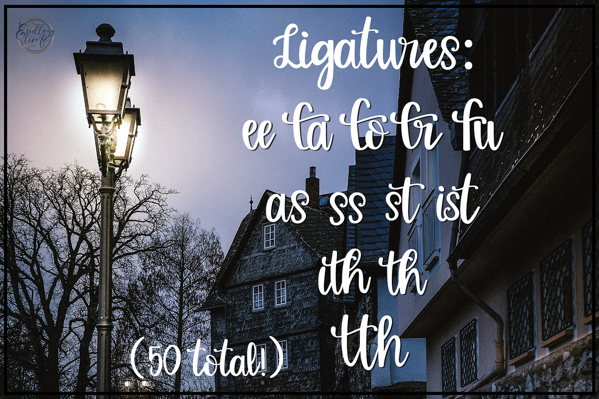 Soothing Streetlights - Handlettered, a Script Font by Endless Time Graphics (Photo 2 of 4)