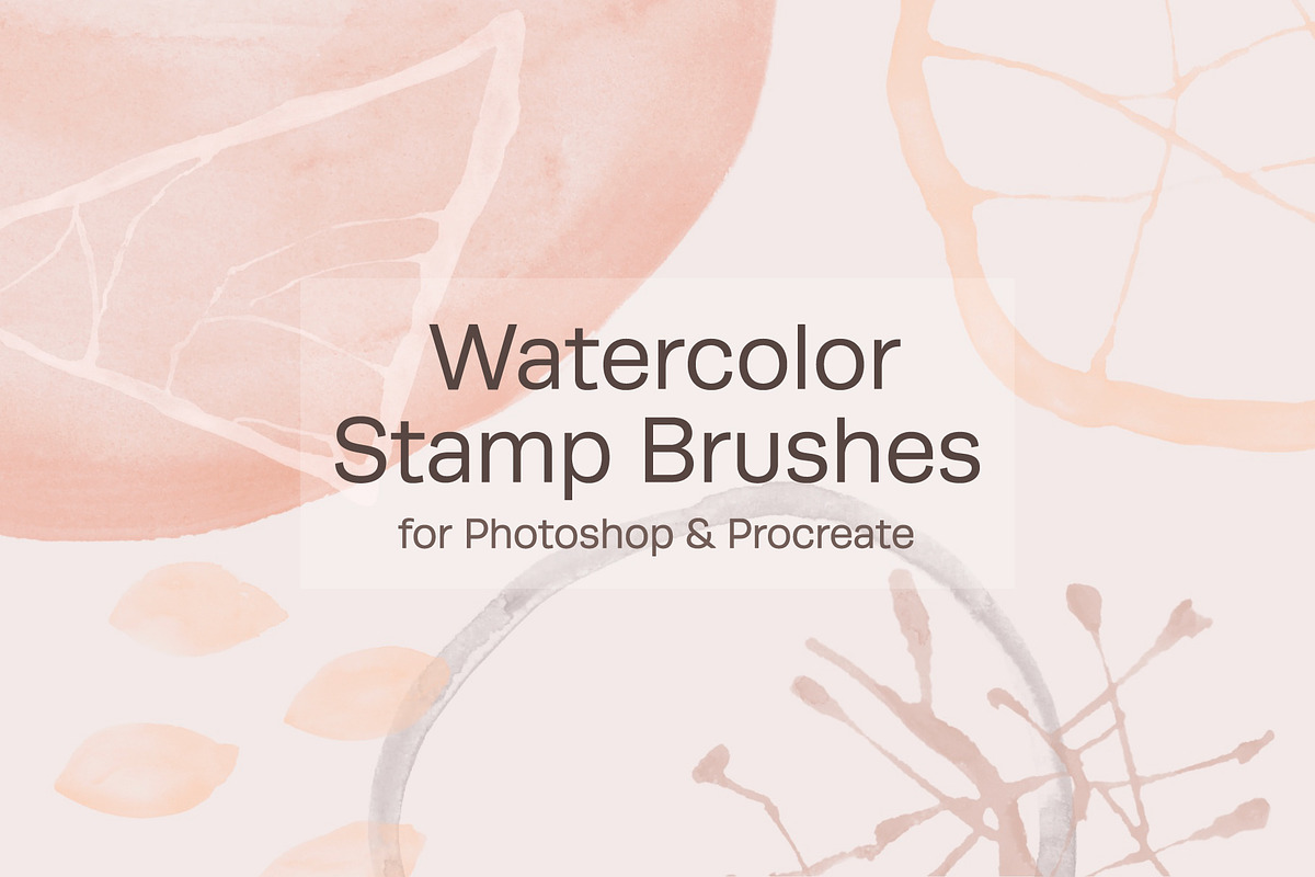 Watercolor Procreate Stamp Brushes, a Brush Add-On by NinaFedorova (Photo 1 of 9)