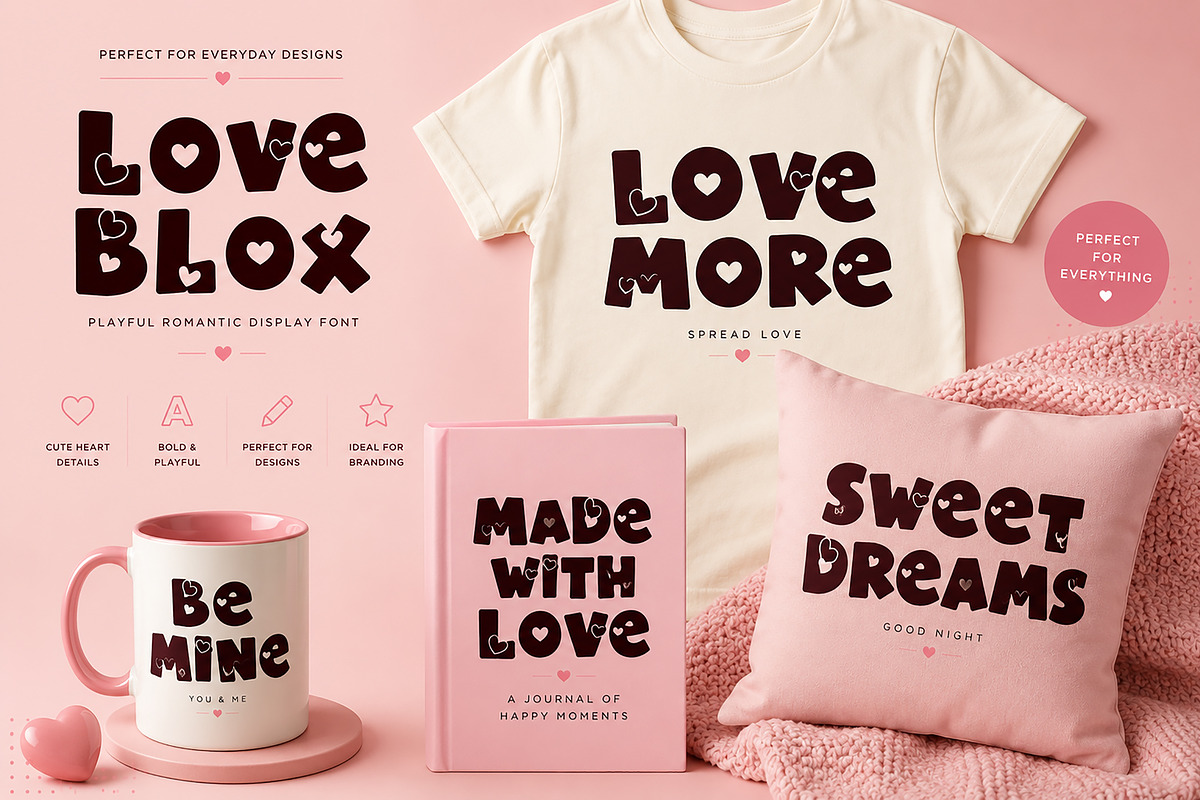 Love Blox, a Slab Serif Font by Wow Magic (Photo 2 of 3)