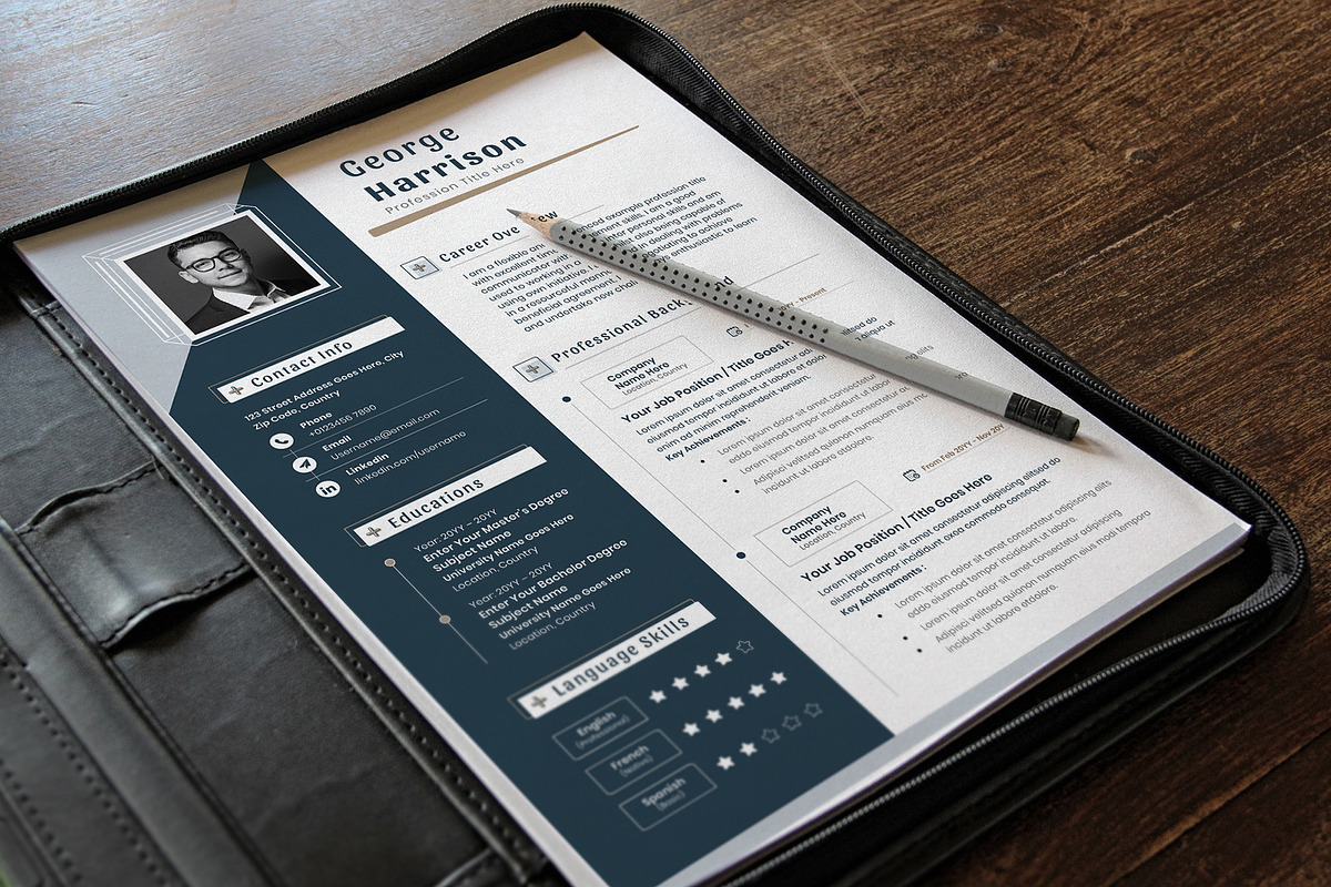Resume Cv Template Word Apple Pages, a Resume Template by Tbunny (Photo 3 of 7)