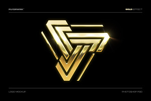 Gold Logo Mockup, a Product Mockup by FLYERWRK
