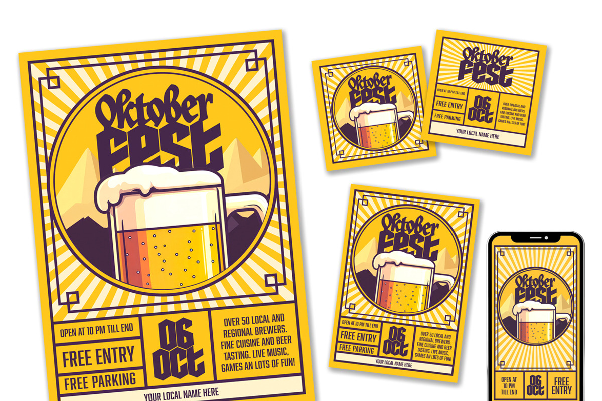 Social Media & Print Set Oktoberfest, a Print Template by McLittle Stock (Photo 1 of 5)