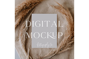 Neutral Boho 5x7 Card Mockup