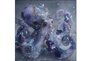 An octopus sculpture with intricate, an Animal Photo by ZinetroN