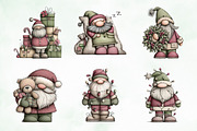 Whimsical Christmas Gnome Clipart, an Illustration by Creative Art (Thumbnail 6 of 9)