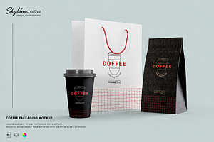Paper Coffee Bags Mockup