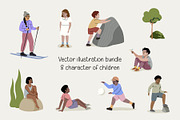 Children - Vector illustration pack, a Person Illustration by Cami Draws (Thumbnail 1 of 9)