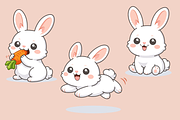 Cute Bunny Kawaii Cartoon Character, an Animal Illustration by Artpon Illustration (Thumbnail 1 of 3)