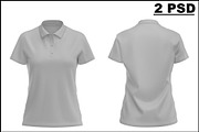 Woman Polo Shirt Mockup, a Shirt Mockup by mockupbuys (Thumbnail 2 of 6)