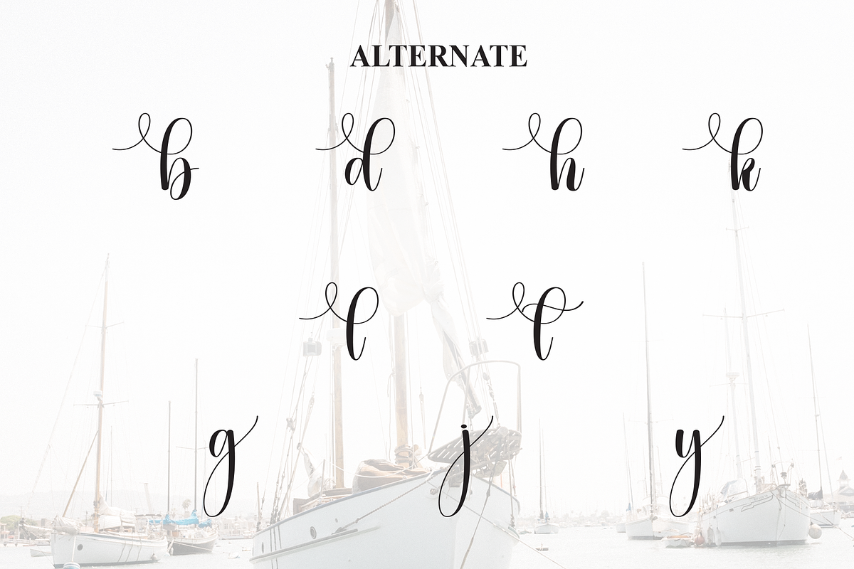 Sailing | Script Font, a Handwritten Font by Scratchones (Photo 8 of 9)