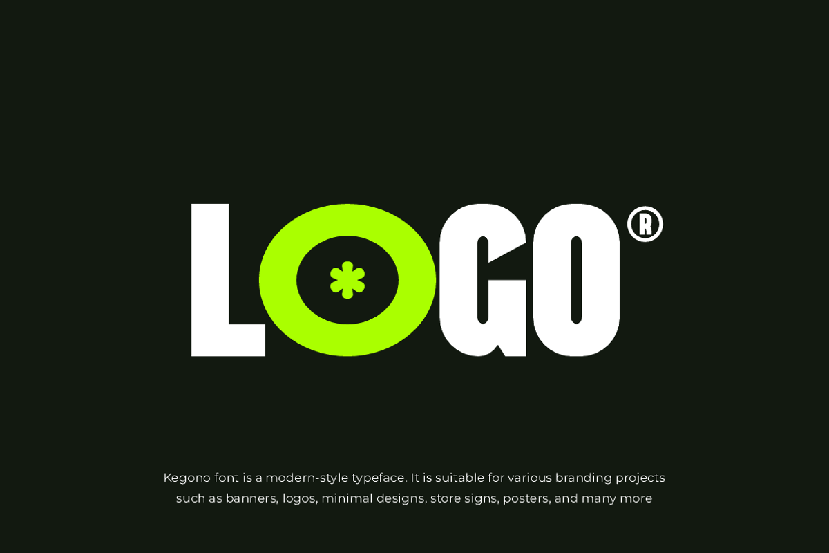 Kegono - Modern Retro Condensed Font, a Sans Serif Font by QR Design Studio (Photo 4 of 15)