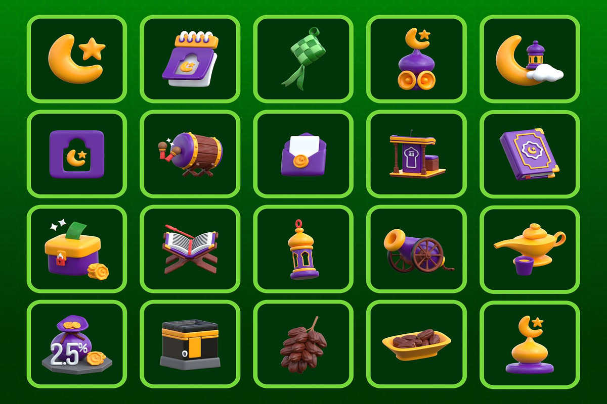 3D RAMADAN ICON, an Object 3D Model by Lumina_ui_ux202 (Photo 5 of 6)