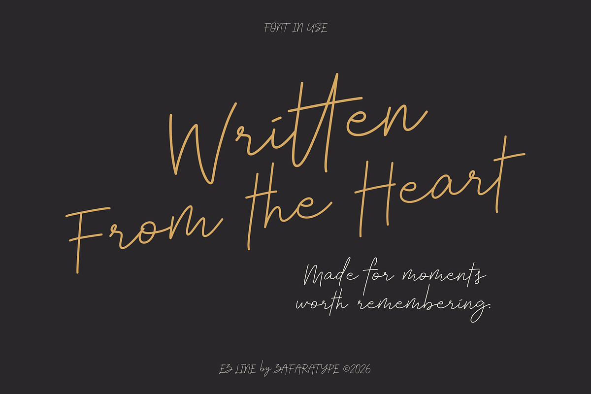 EZ Incallidove, a Handwritten Font by Zafara Studios (Photo 2 of 6)