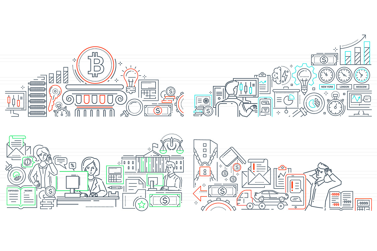 Finance - Line Illustrations Bundle, an iPhone Mockup by Boyko Pictures (Photo 10 of 12)