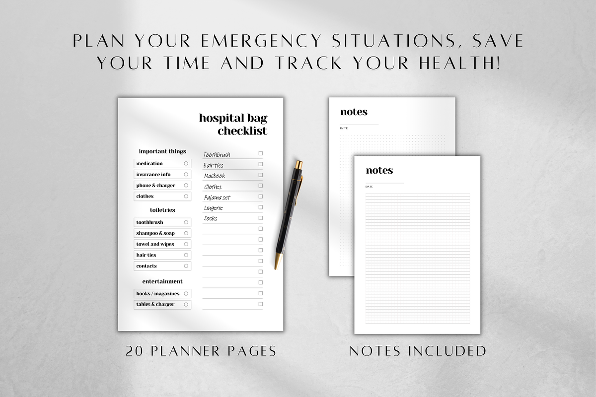Canva Medical Planner Printable, a Stationery Template by BRANDcontent (Photo 3 of 6)