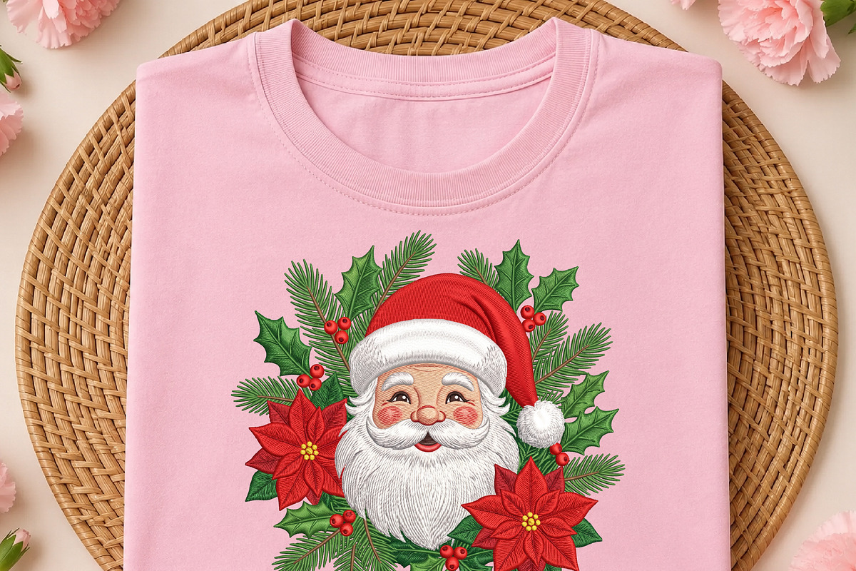Santa Poinsettia Christmas PNG, an Object Illustration by DreamCafeArt (Photo 2 of 6)