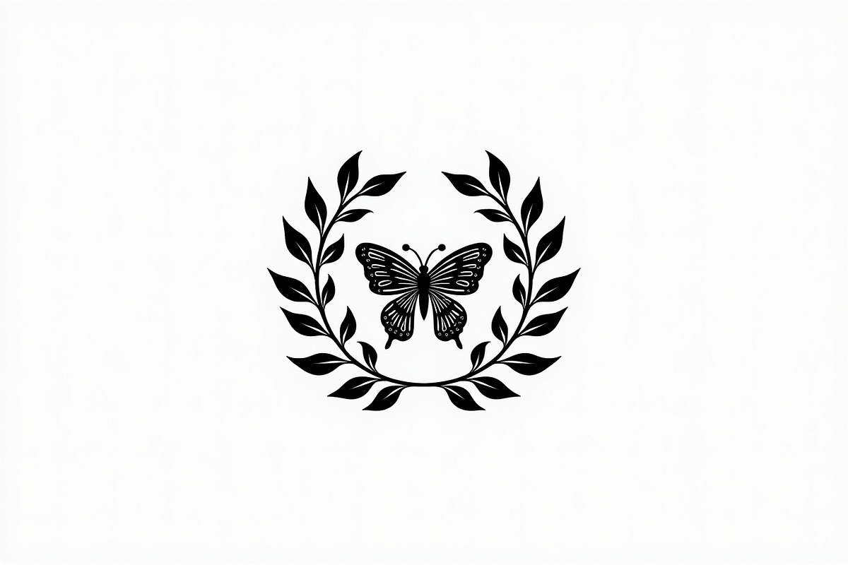 Butterfly Laurel Wreath Bundle, an Illustration by Designs_River (Photo 3 of 7)