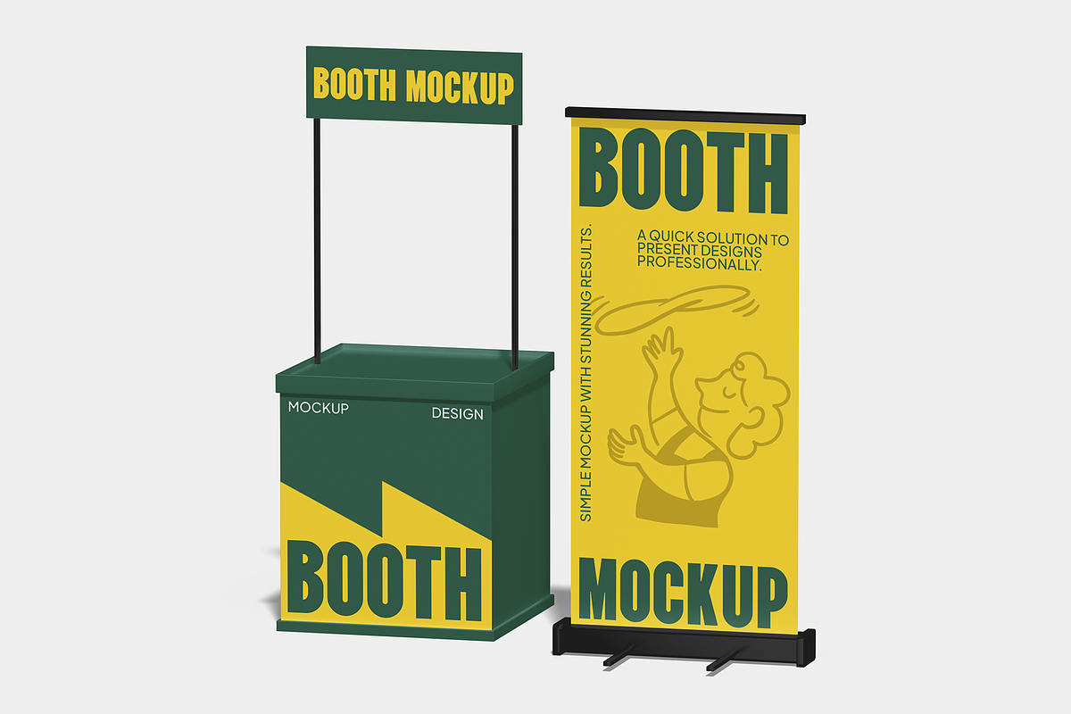 Booth Mockup, an Advertising Mockup by Permadi Creative