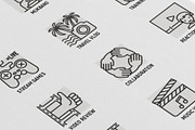 Video Blogging | 16 Thin Line Icons, an Outline Icon by Alex Blogoodf (Thumbnail 8 of 11)