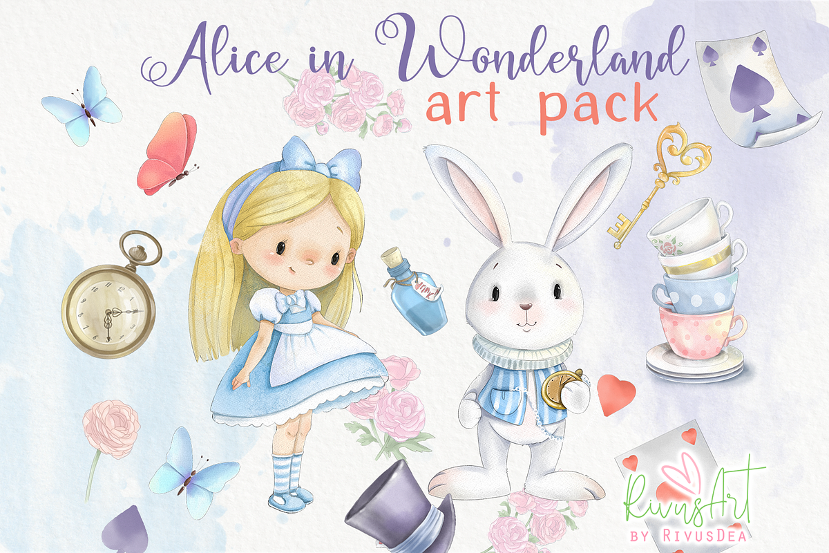 Alice in Wonderland PNG Clipart., a Food Illustration by RivusArt (Photo 2 of 8)