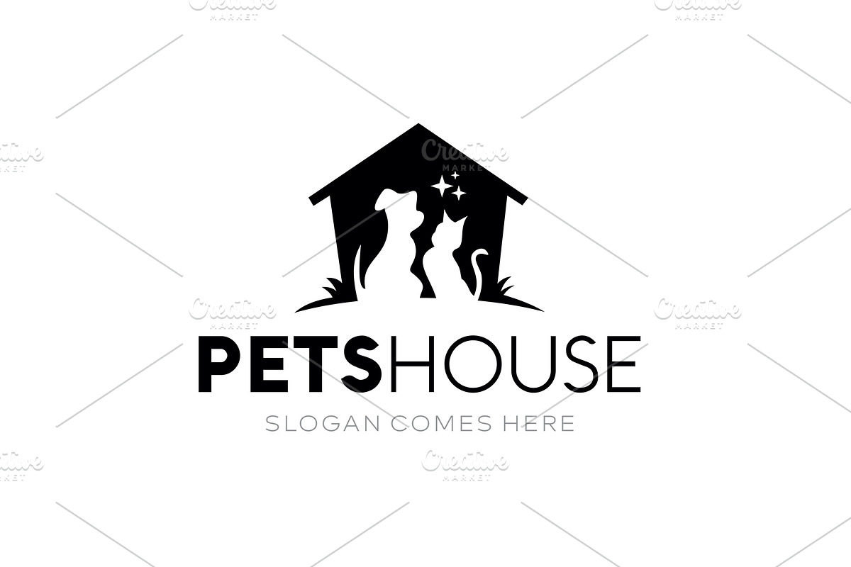Pets House and Dog and Cat Logo, a Branding & Logo Template by Imran Haroon (Photo 1 of 2)